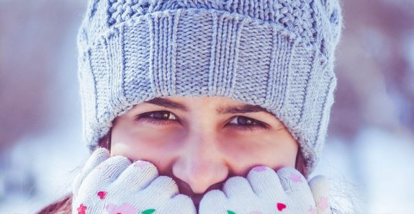 woman bundled up in cold weather