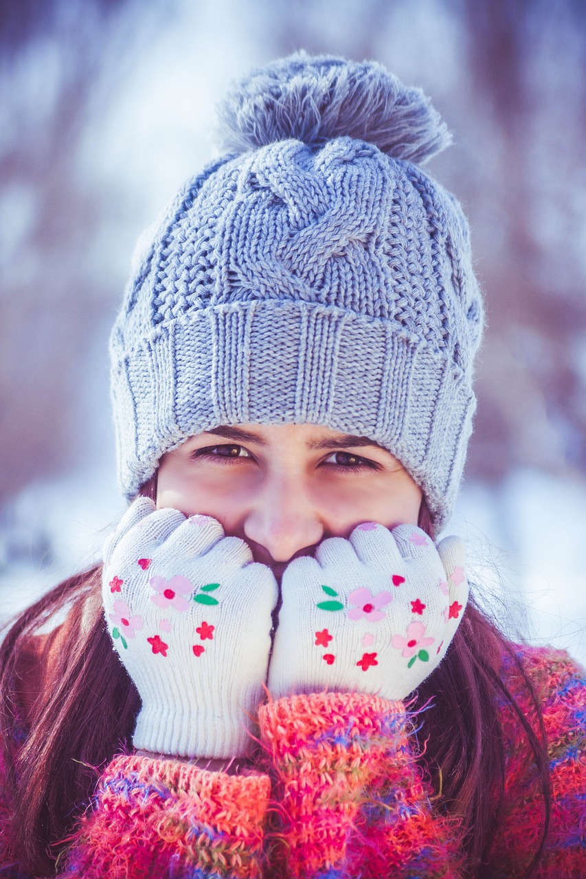 woman bundled up in cold weather