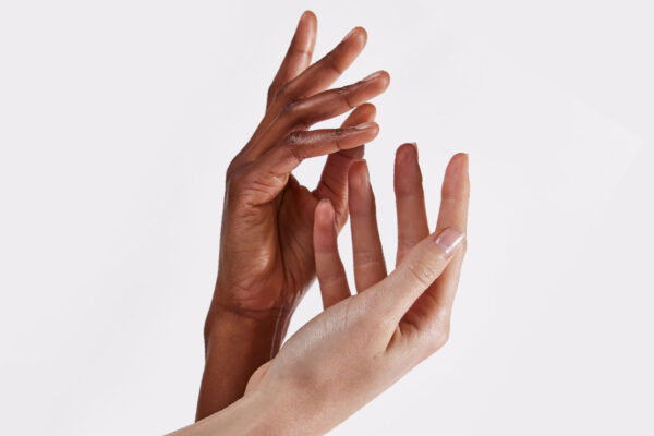 image of two different hands